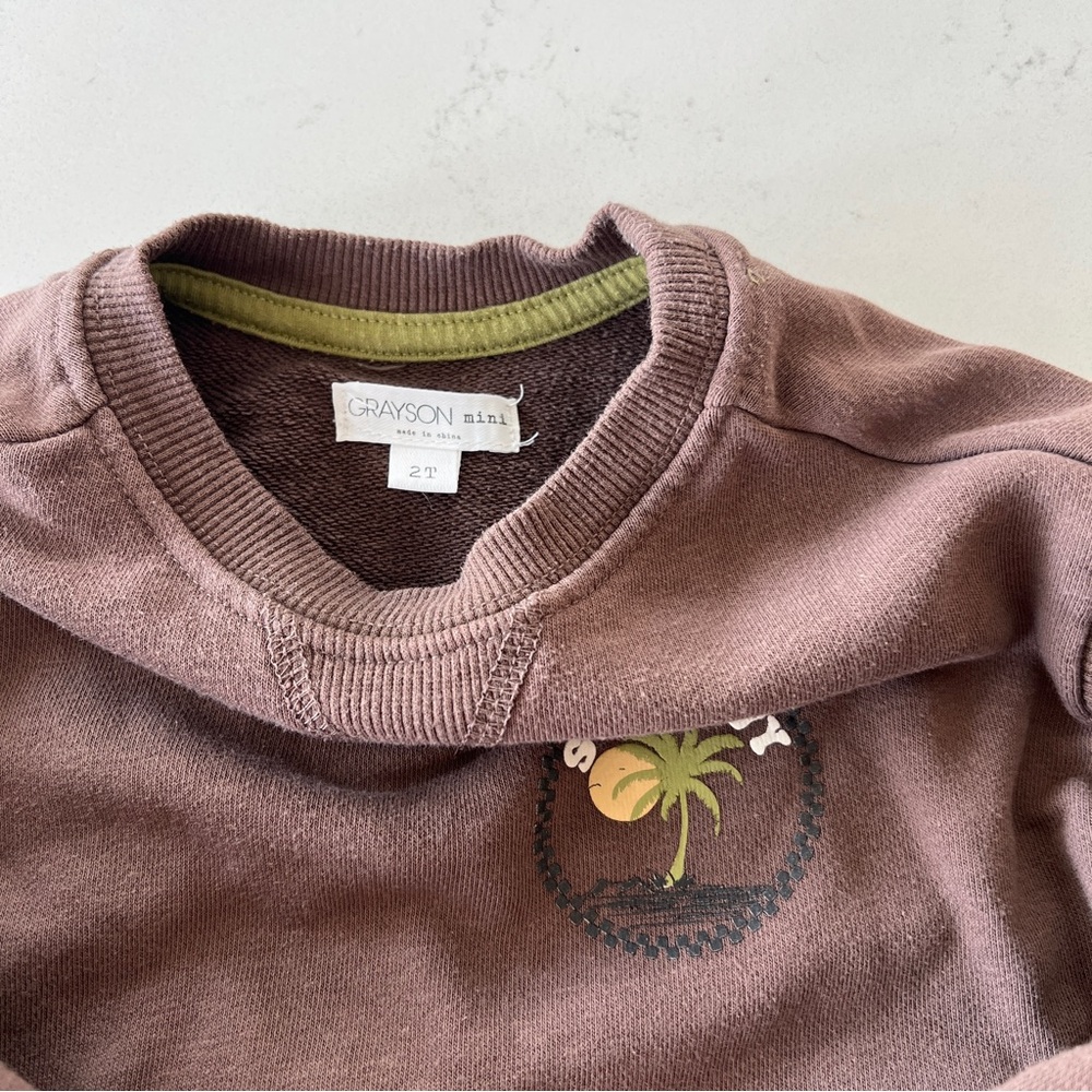Grayson Mini stay wavy brown sweatshirt - Picture 4 of 7